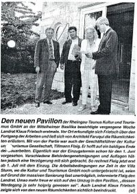 Besichtigung des neuen Pavilion Basilika 001